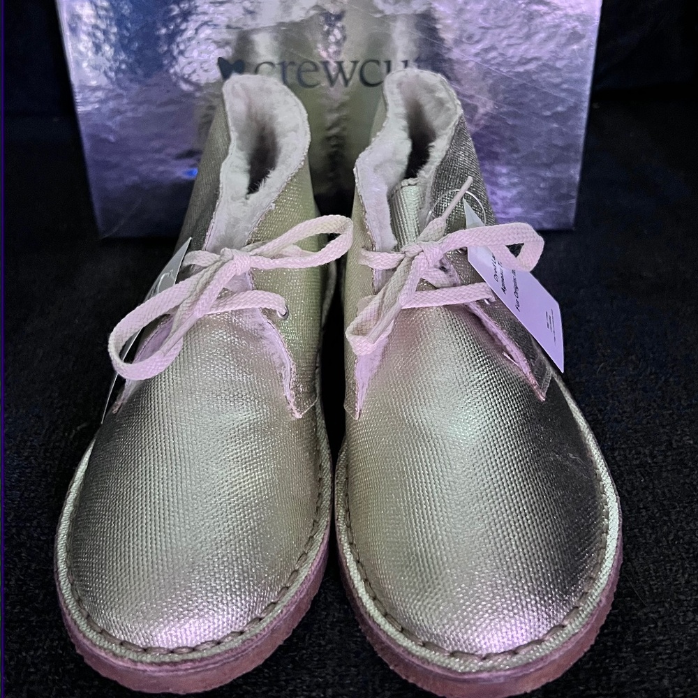 NWT J.CREW MACALISTER GOLD BOOTS 
size 7